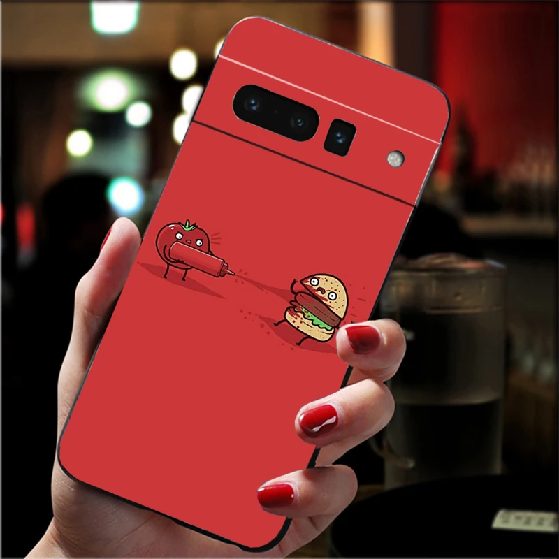 

Funny cartoon food Phone Case For Google Pixel 10 9 Pro XL 9A 8 7 6 Pro Pixel 8A 7A 6A Pixel 8 7 6 5