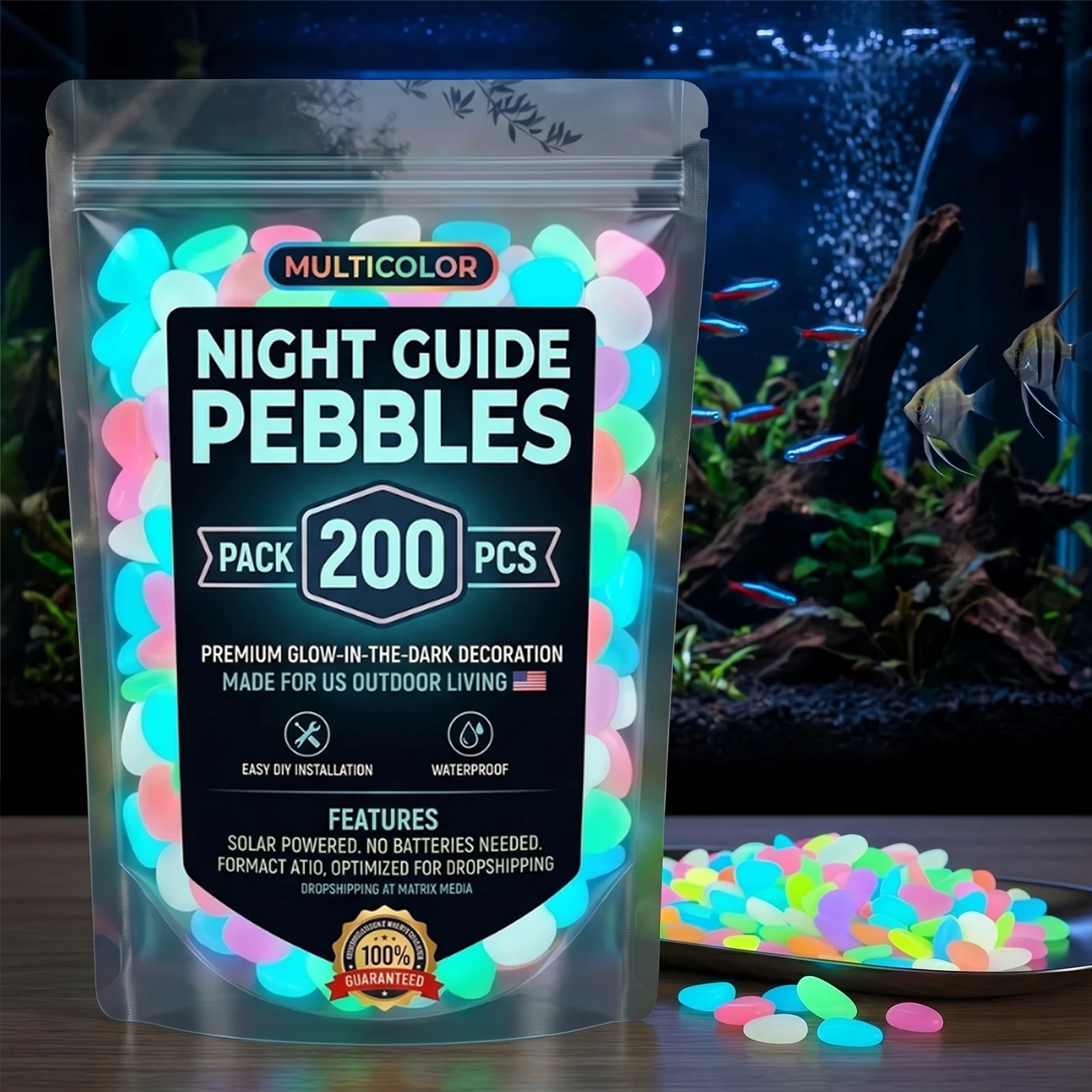 200/400/600pcs Glow In The Dar - Fish Aquarium Guide review and price