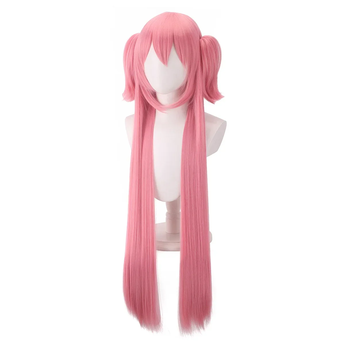 Ranyu feminino anime perucas sintéticas longas retas rosa cosplay cabelo resistente ao calor peruca para festa