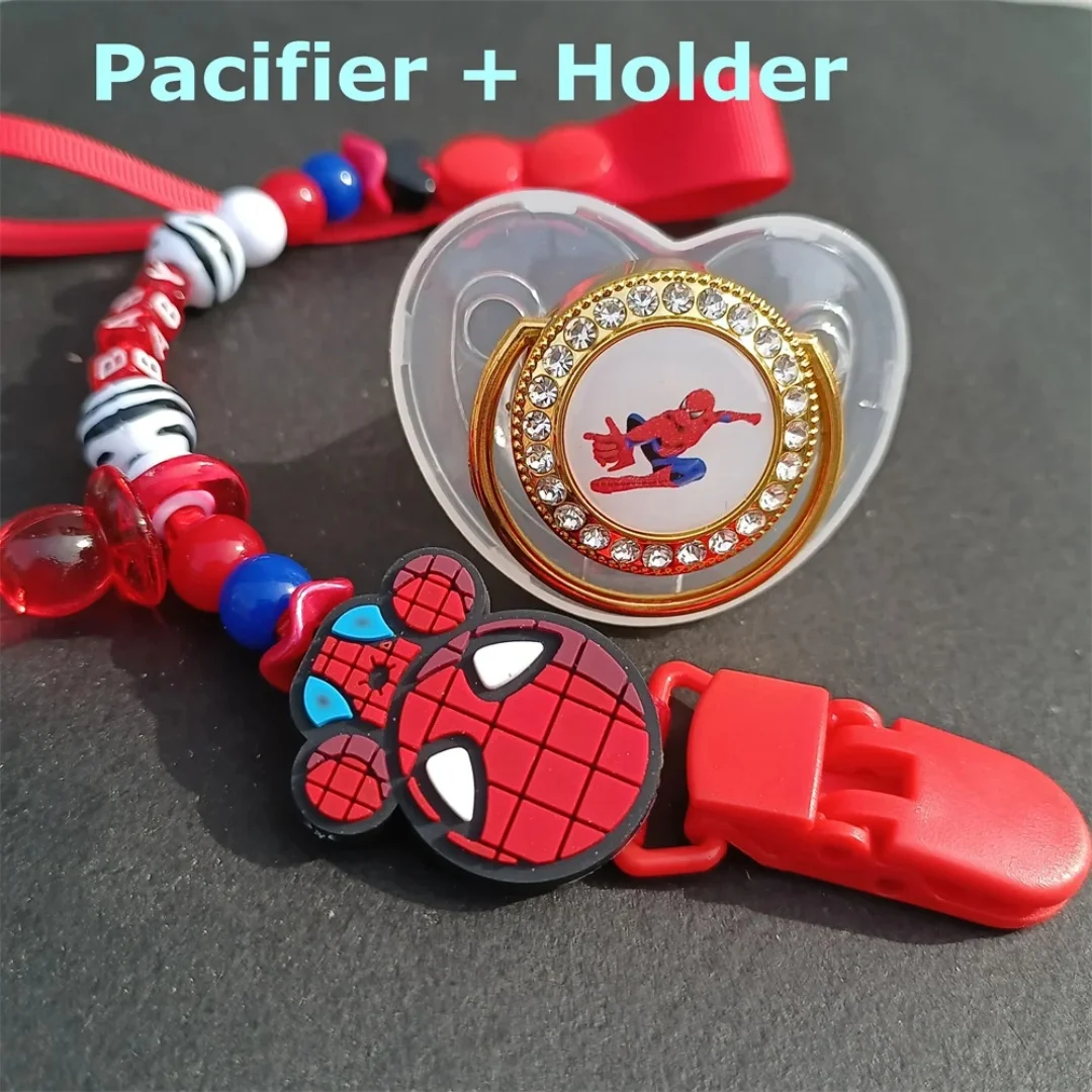 Spi pacifier Chain clip Baby headband Silicone tether Deluxe Bling Pacifier Dummy pacifier Chupeta Baby crawl suit sweatpantsset