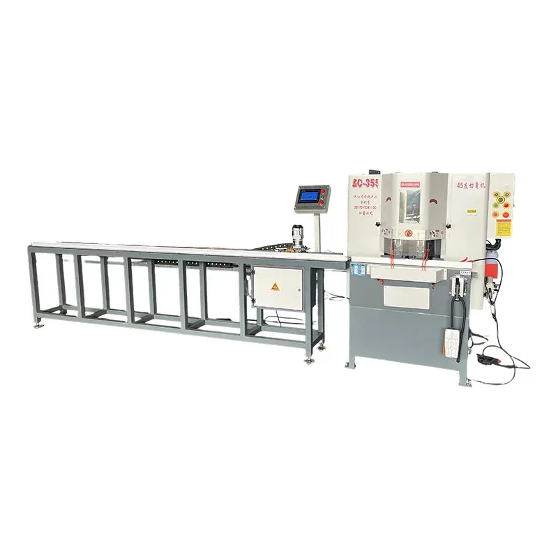 

Woodworking Horizontal Double Head Circular Saw 45 Degree Cutting Machine For Aluminium Wood MDF PS Frame Moulding