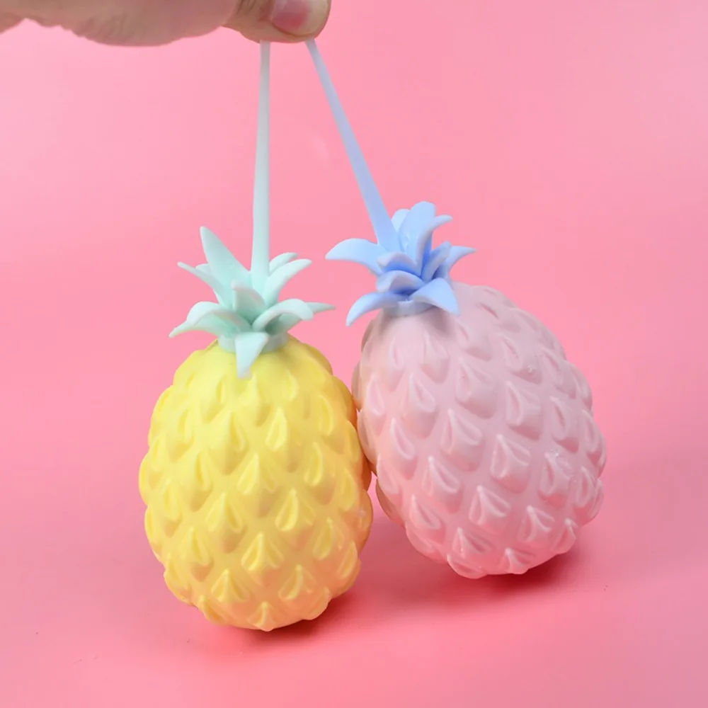 Squishy Fruit Toys Squeeze Vent Ball Pineapple-Shaped Hand Wrist Fidget Toy for Children Adults Stress Relief Vent Squeeze Toys