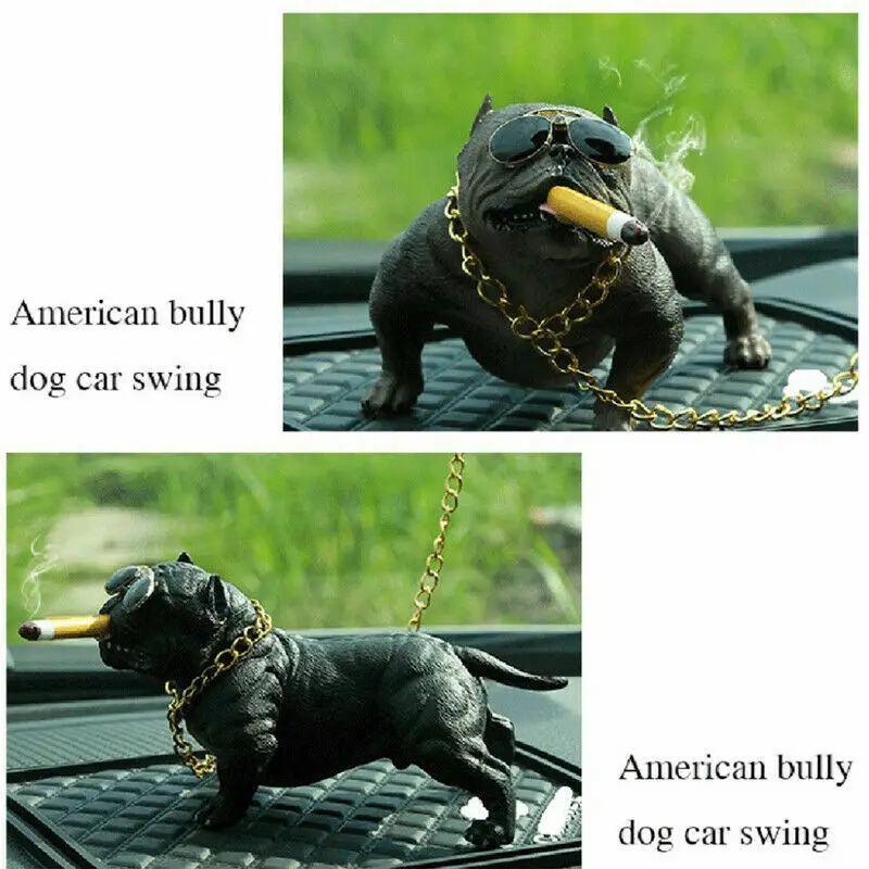 HOT Bully Pitbull Dog Car Interior Decoration Dashboard Ornament Fashion Funny Cute Home Decoration Auto Accessories No Base