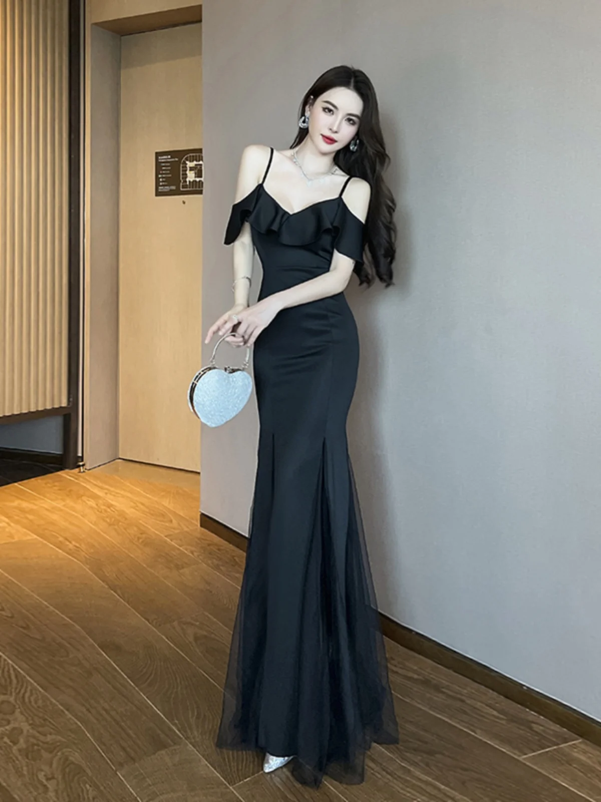 

Сексуальное вечернее платье без бретелек для ночного клуба, мягкое, длинное, в пол, для вечеринок