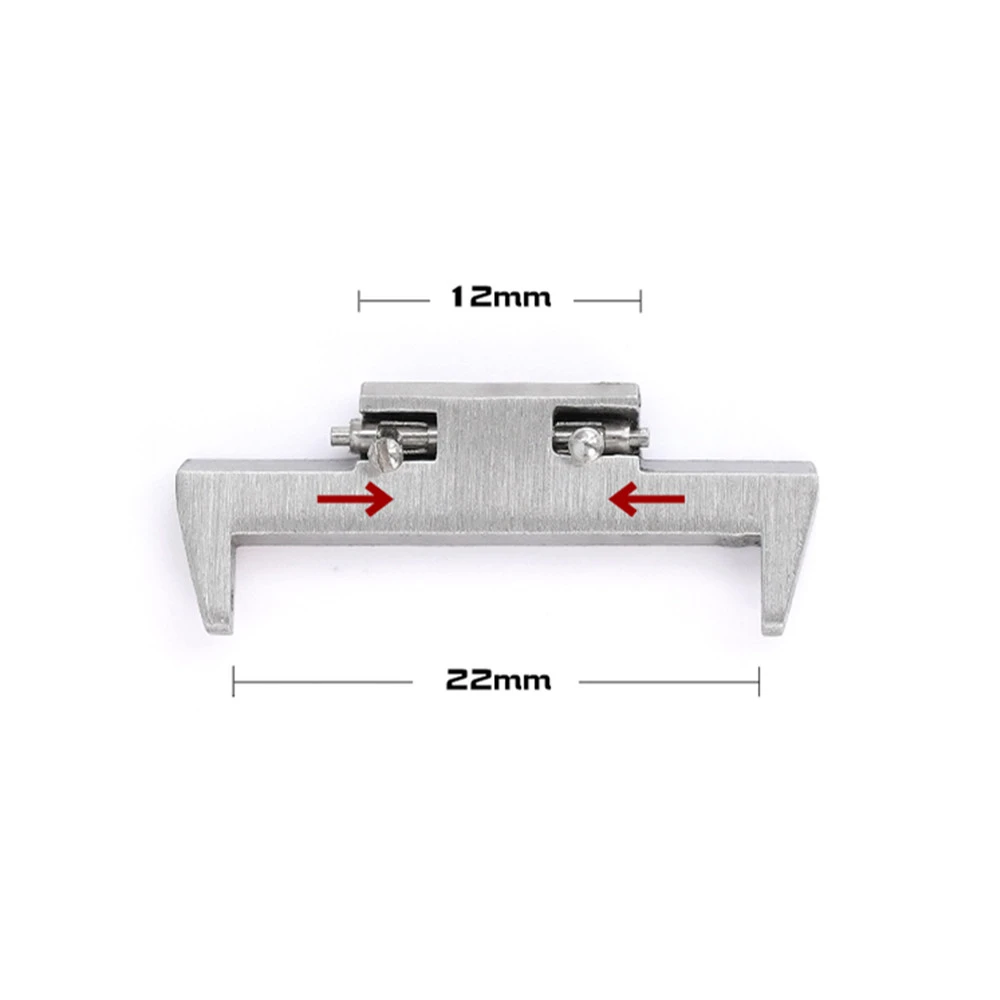 

2pcs Stainless steel adapter for PRX Super Player T137 T137.407 410 connector 12mm to 22mm strap