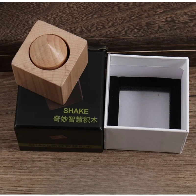 Wisdom Building Block Magic Tricks Take The Block Out Of The Cylinder Without Hand Illusion Close Up Great Beginning Magie Props