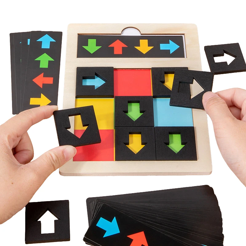 子供の方向認識感覚ゲームモンテッソーリパリッシュおもちゃ論理的思考トレーニング色形状マッチング教育玩具ギフト