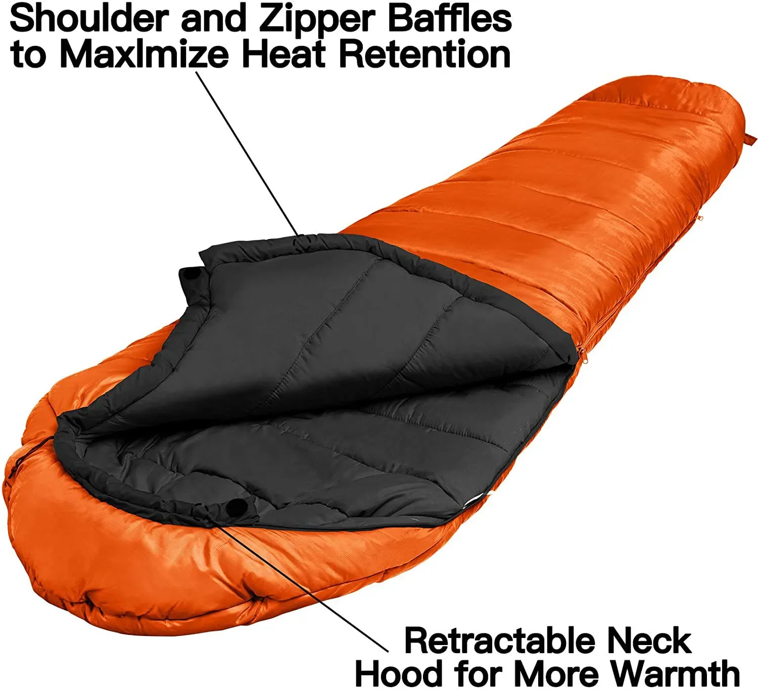 

zz Woqi Hot Sale Down Double Sleeping Bag Camping 4 Seasons