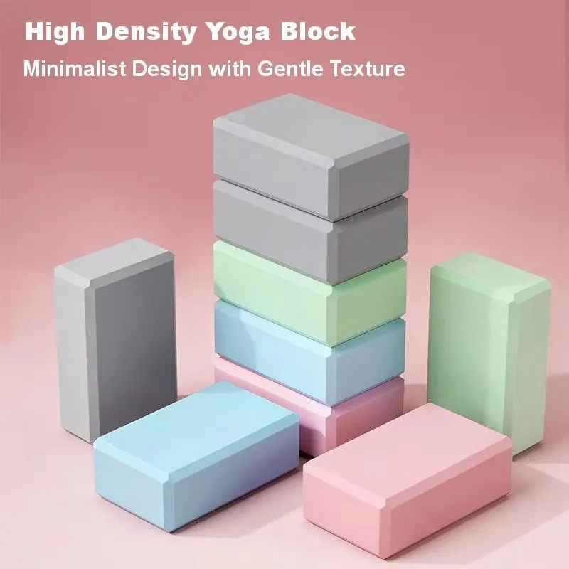 YTYINJody Yoga Foam Blocks Waterproof High Density Massage Yoga Brick Natural EVA Foam Large Pink Non-Slip Eco-Friendly Square