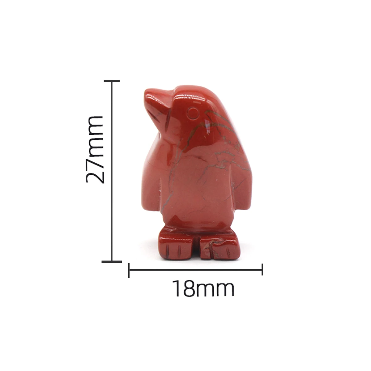 1PC Penguin Statue Natural Amethyst Rose Quartz Healing Crystals Stone Carving Reiki Animal Figurines Crafts Room Decoration