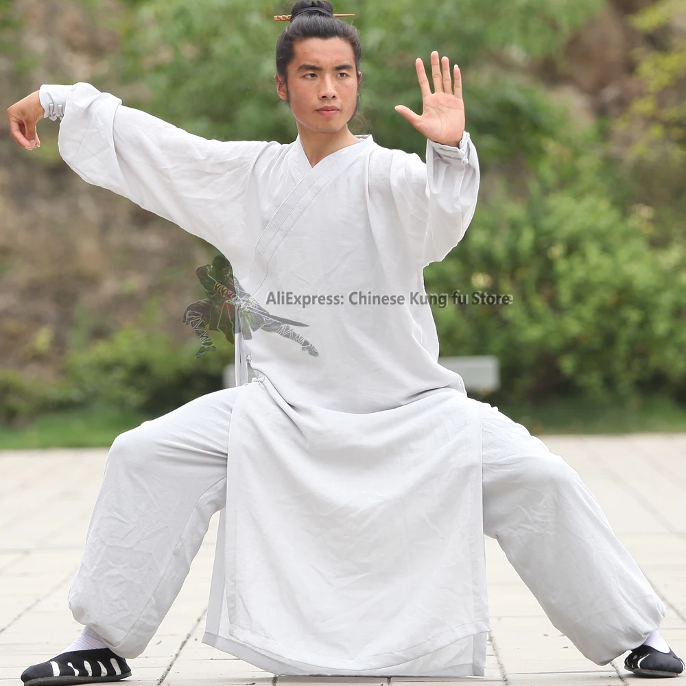 25 Colors Cotton Linen Shaolin Wudang Taoist Robe Tai chi Suit Martial arts Kung fu Meditation Uniforms