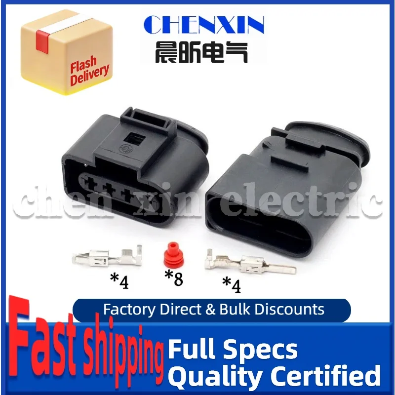 

4 Pin 3.5MM Coil Extension Adapter Plug 4B0973724 1J0973724 | VAG Automotive Electrical Wire Connector for VW Skoda Audi