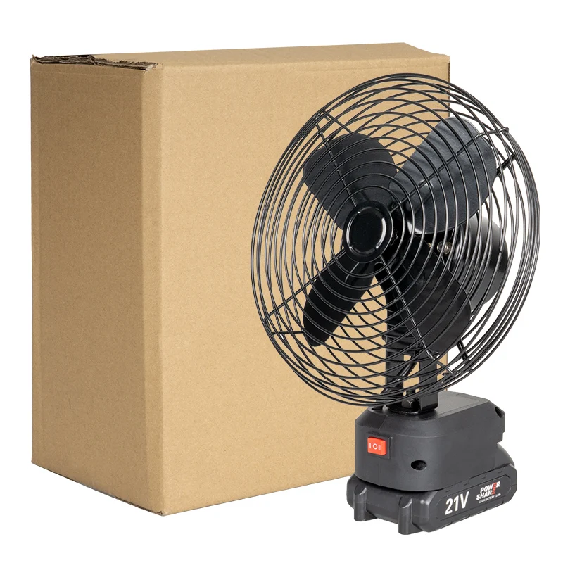 10000/20000mAh Camping Fan 6 Inches Wireless Outdoor Fishing Desktop Portable Metal Fan Strong Wind Fan Fit Makita 20V Battery