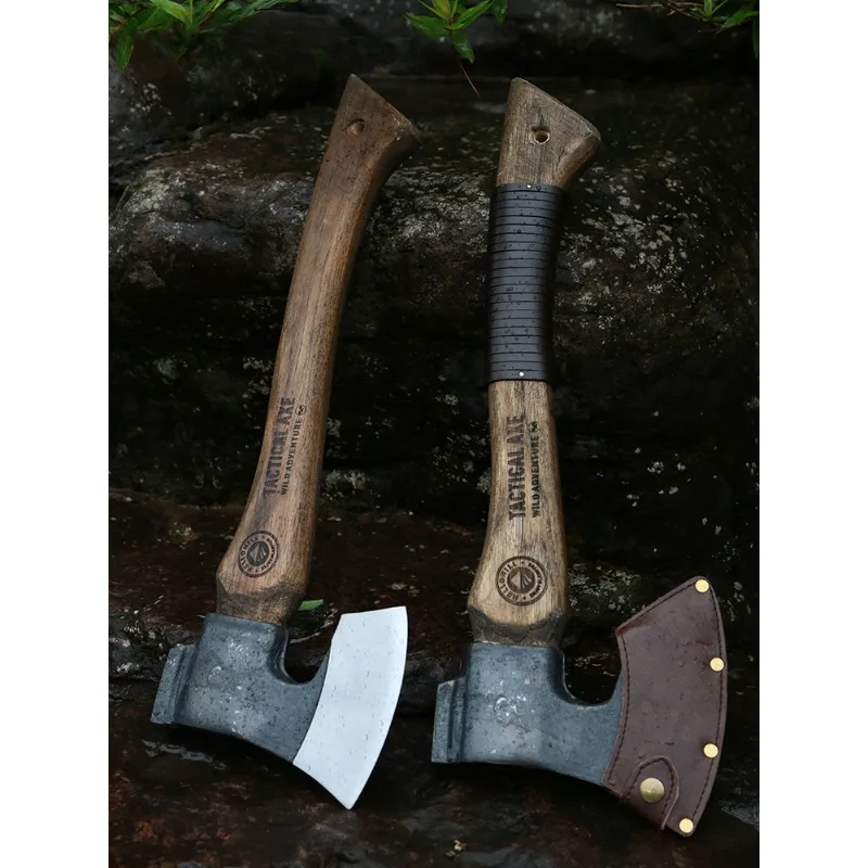 Outdoor Camping, Hunting and Emergency Axe High Manganese Steel Handmade Multipurpose Tomahawk Portable