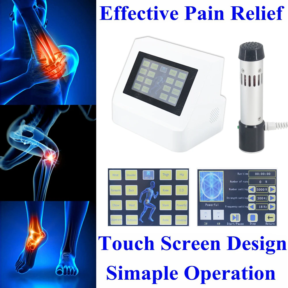 300MJ Shockwave Therapy Machine With 7 Heads Effectively Relieve Limb Pain ED Treatment Physiotherapy Body Shock Wave Device