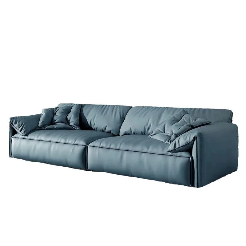 

Italian minimalist living room small apartment sofa wabi sand wind leave-in technology cloth ears