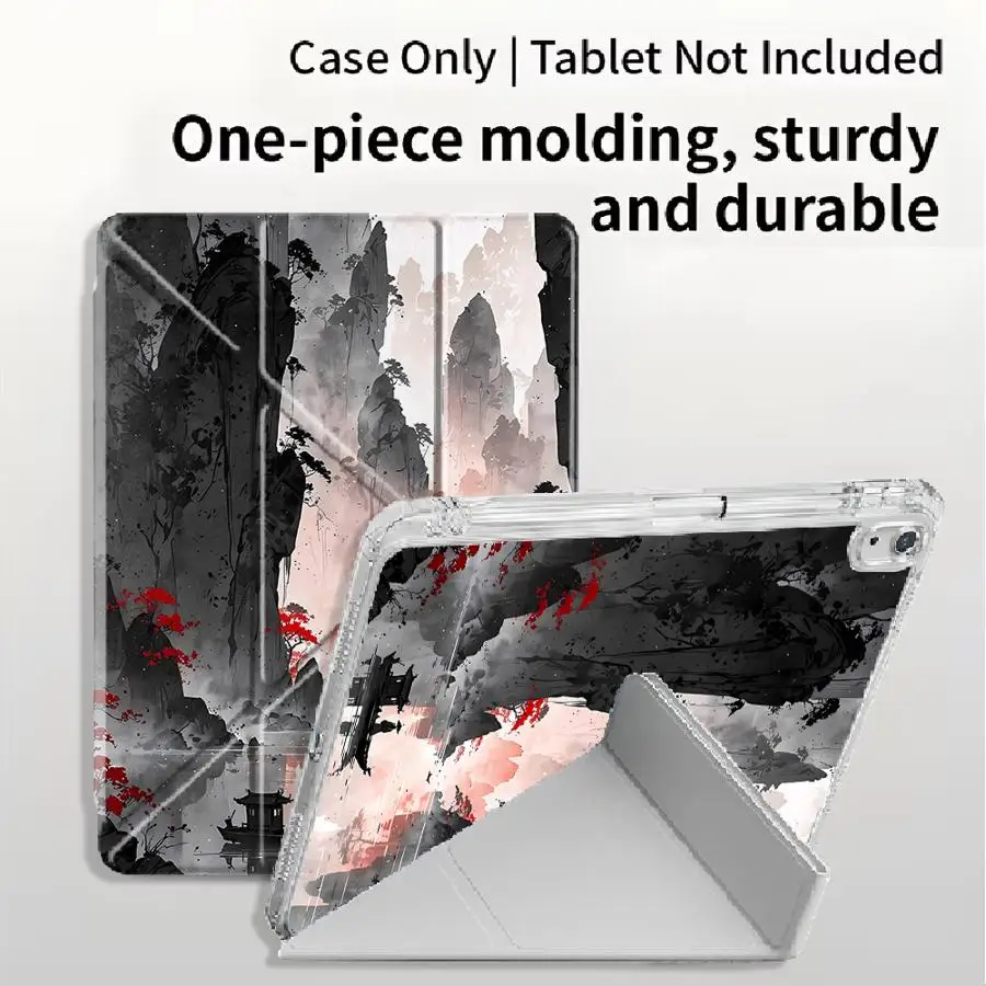 capa-para-tablet-ipad-air-4-5-m3-m2-m4-11-polegadas-11ª-10ª-9ª-8ª-7ª-geracao-129-polegadas-mini-6-7-pro-2025-suporte-dobravel-y-fold-tinta-chinesa