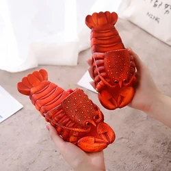 Beach slippers Lobster simulation animal cute shape bathroom slippers Funny sandals Boys water shoes girls beach shoes