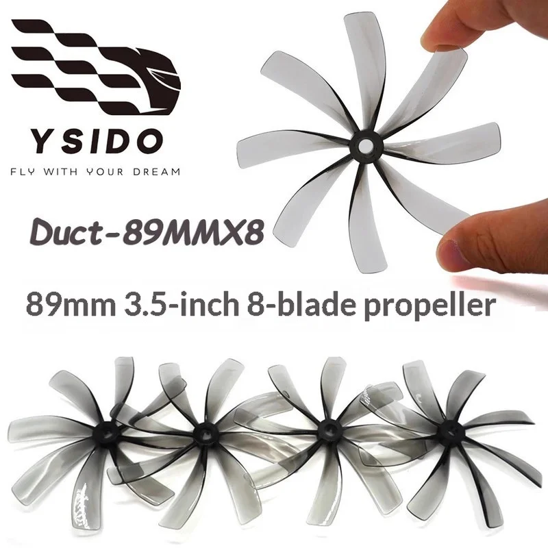 HQProp Duct-89mmX8 3,5 Zoll 8-Blatt-Propeller 5mm Welle für Cinewhoop Protek35 FPV Drohnen-Ersatzteile Quadcopter