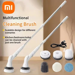 Xiaomi 6-in-1 Electric Cleaning Brush 2000mAh Wireless Electric Rotary Clean Brush Shower Cleaning Brush Kitchen Bathroom Home