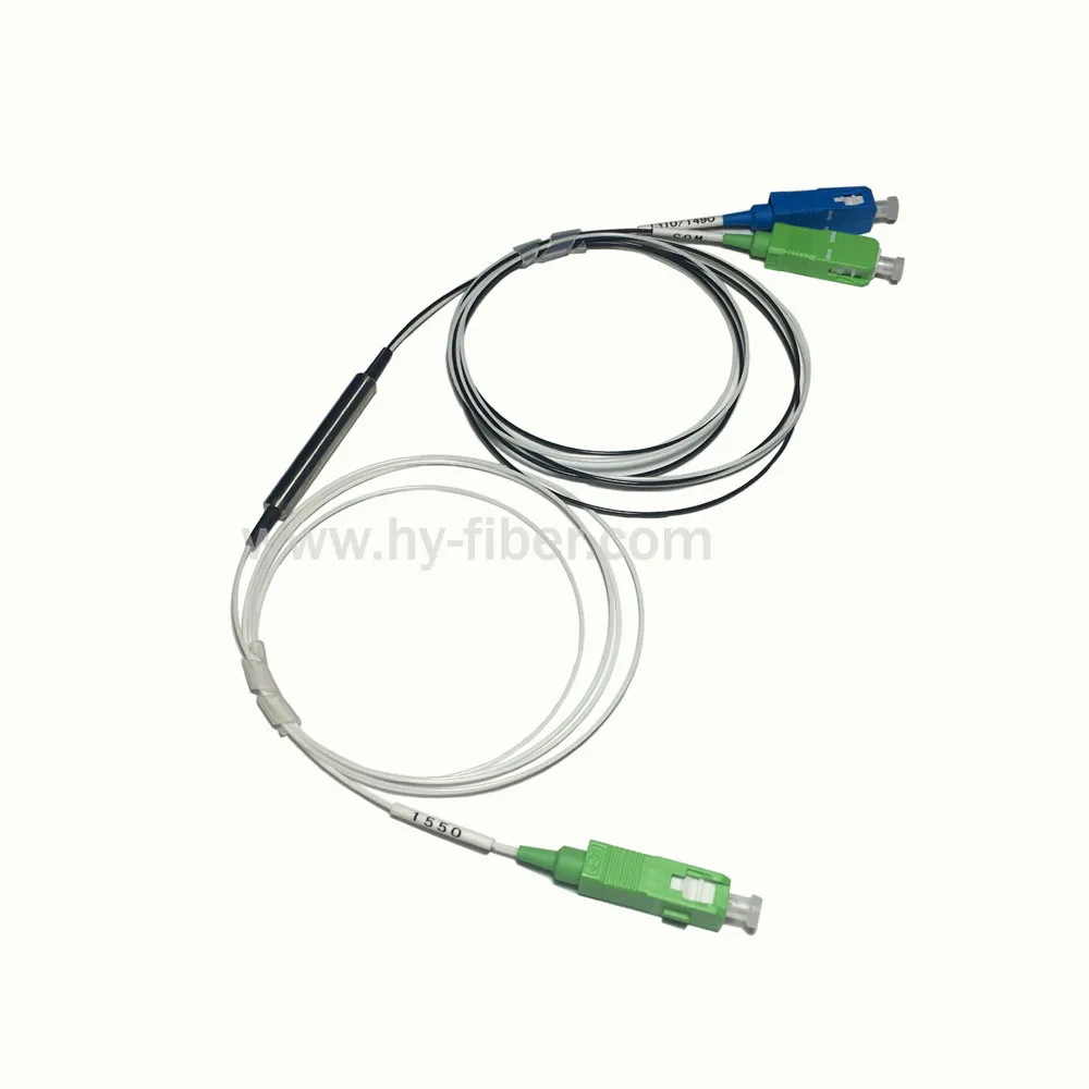 Imagem -03 - Conector Wdm G657a1 Cabo de Fibra 1550nm 1310 1490nm Filtro 1m 10 Pcs