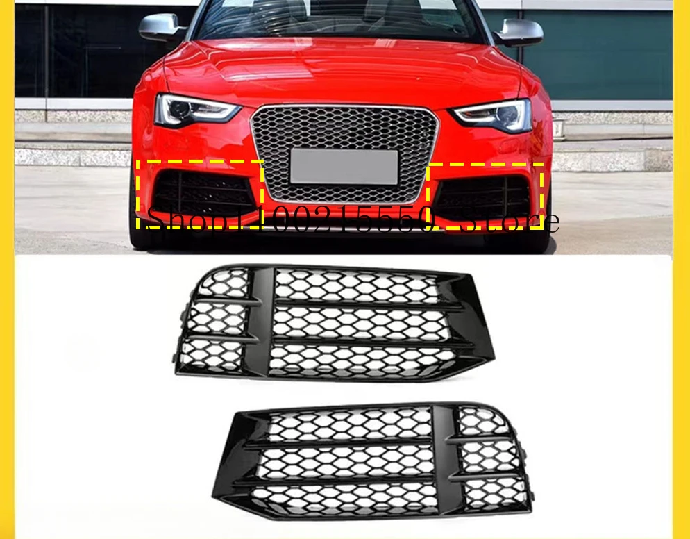 

For Audi A5 RS5 B8.5 Auto Front Bumper Grille Side Fog Light Grille Honeycomb Mesh Grill Cover 2013 2014 2015 2016 Car Accessory