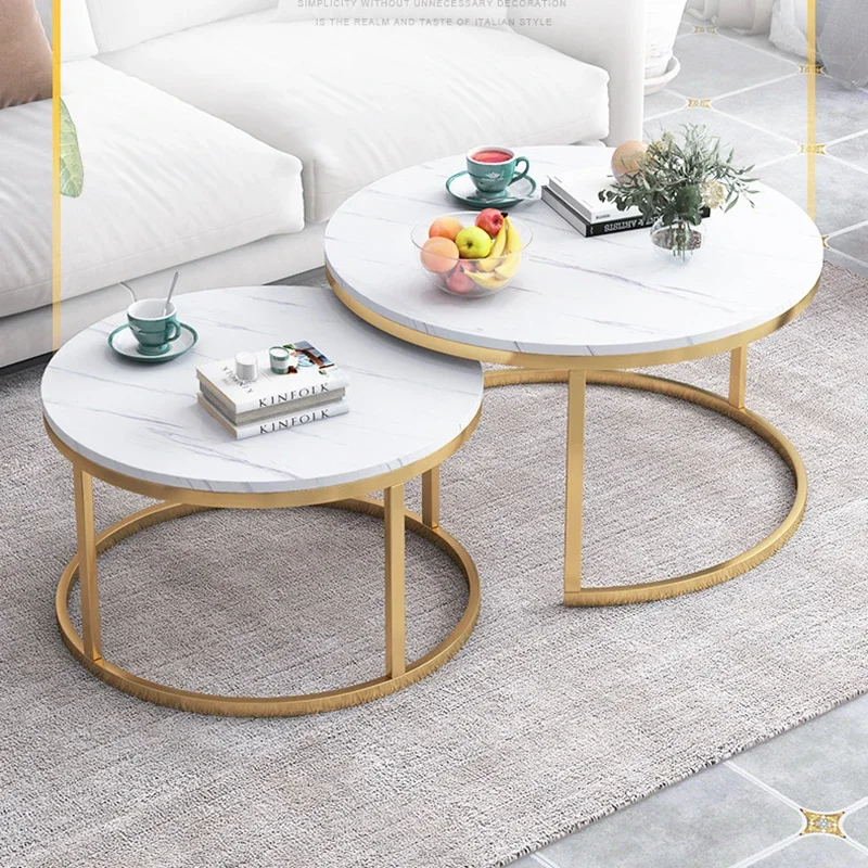 Coffee Table Nordic Round Coffee Table Modern Kitchen Living Room Balcony Extendable Apartment Light