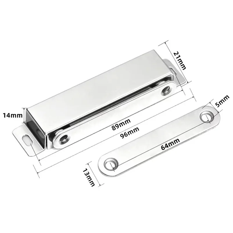 Accessories Strong Magnet Magnetic Door Catch Stainless Steel Chrome Cabinet Latches Hardware Door Drawer Latch