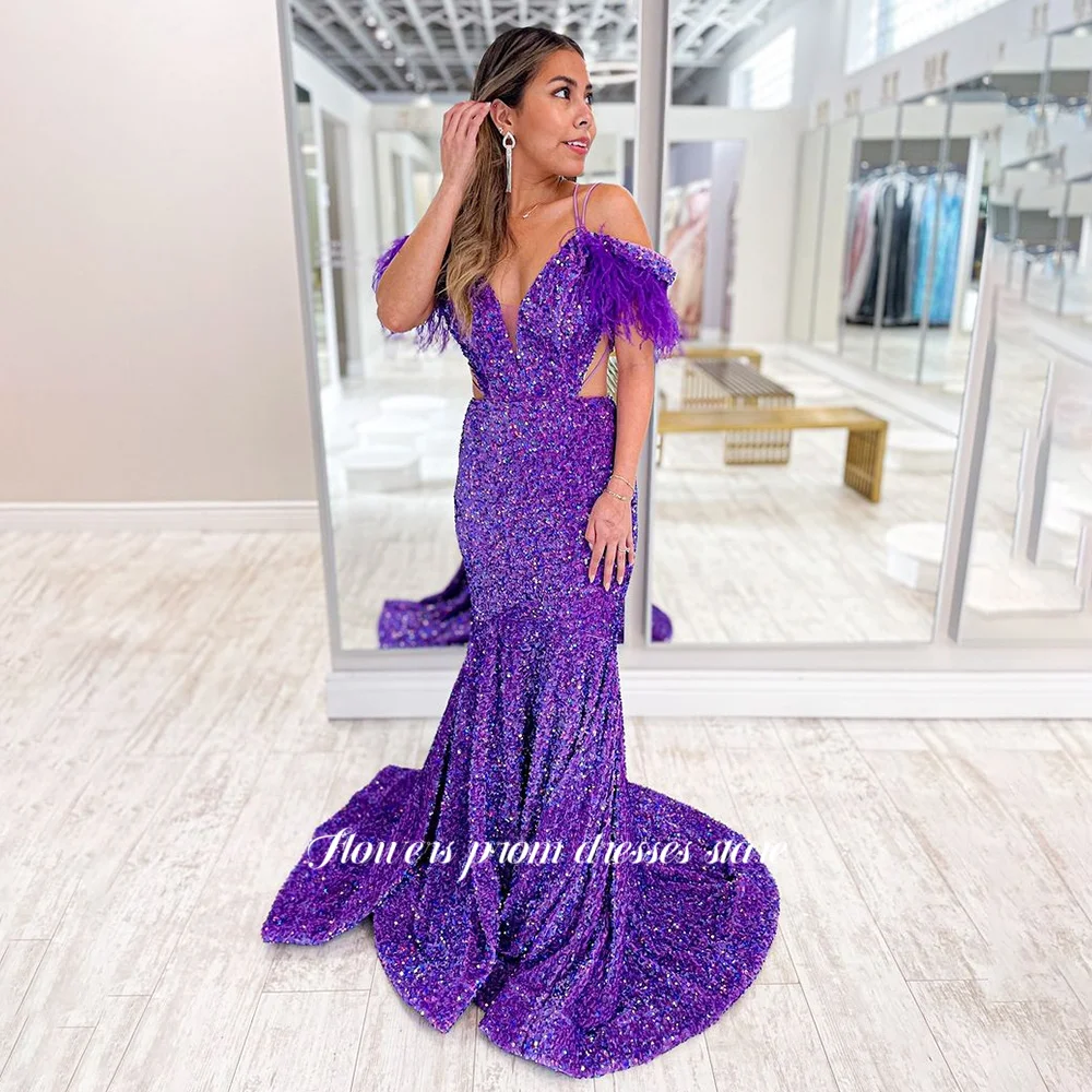 

Flowers Off Shoulder Prom Dress Feathers Evening Dress Off Shoulder Celebrity vestido de fiesta فساتين مناسبة ر Cus