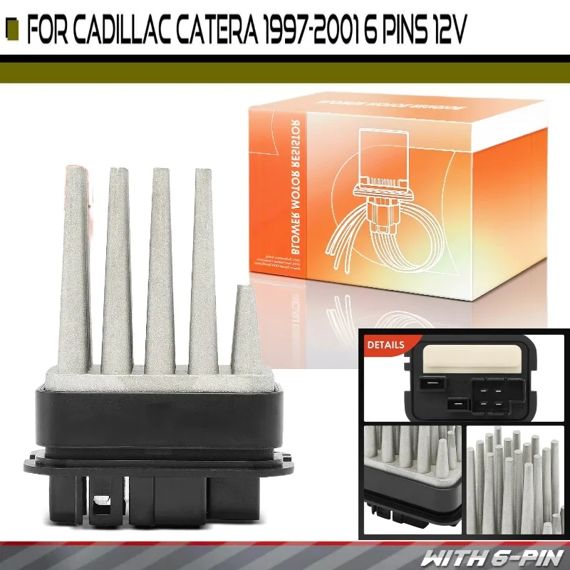 

Heater Blower Motor Resistor for Cadillac Catera 1997-2001 6 Blades 12V RU535 4P1533 1580845 90512510 90566802