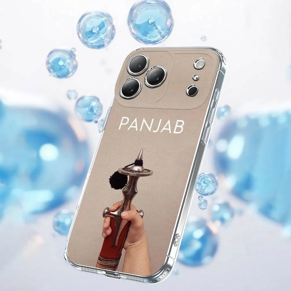 Panjab Map Handyhülle für iPhone 17,16,15,14,13,12,11,Plus,Pro,Max,Plus,E,Air,Mini Transparente Hülle