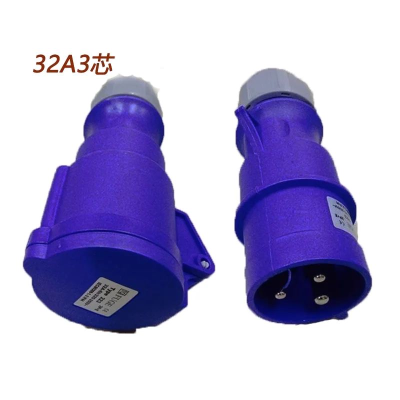 

Power Box Female 40A Rubber Wood Plug Socket Cable Connector Led Handkerchief Lamp Stage Lighting Audio Connector