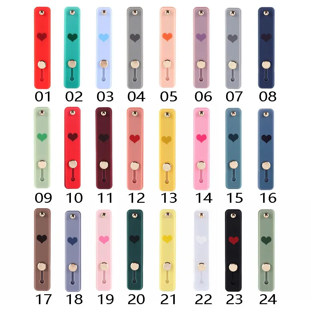 Creative Grip Stand Candy Color Phone Holder Silicone Finger Ring Push Pull Bracket Universal Hand Band Phone Accessaries