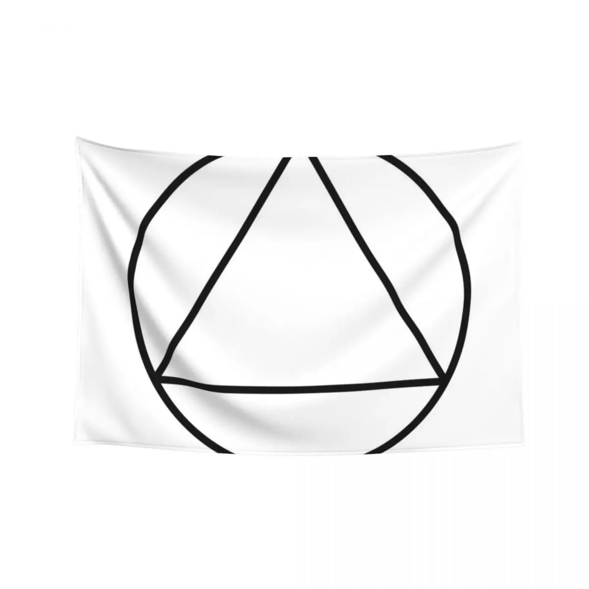 

White Triangle Inside Circle, Geometry Symbol Tapestry Room Decorations Aesthetic Room Ornaments Home Decor Accessories Tapestry