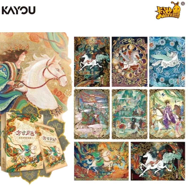 KAYOU Chinese Style Dunhuang Museum Licensed Collectible Cards Colors Within Square Divine Horse Art Blind Pack Merchandise