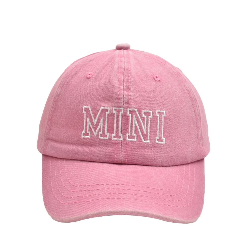 New Parent Child Hat Cute MAMA MINI Embroidered Baseball Hats for Women Girl Fashion Outdoor Sunscreen Hat Kids Casual Sport Cap