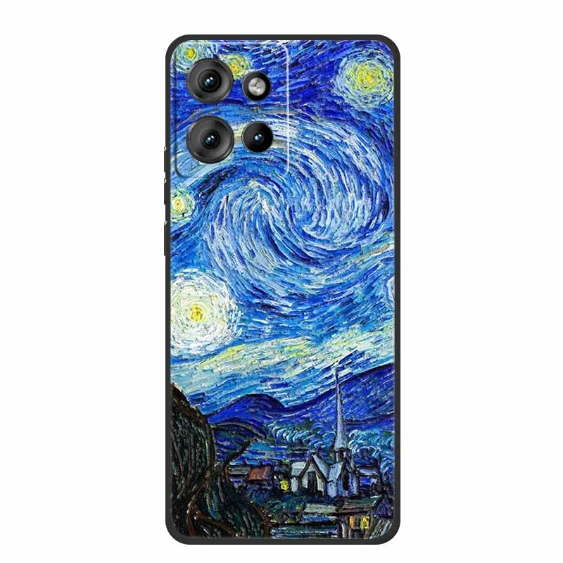 حافظة زهور ثلاثية الأبعاد لهاتف موتورولا G 2025 حافظة منقوشة من السيليكون الأسود غطاء خلفي ناعم لهاتف موتورولا G Play 2026 Edge 60 Neo