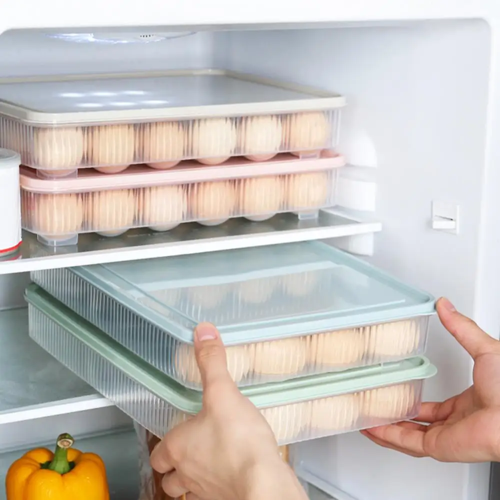 Storage Box Food Container Refrigerator Egg 24-Eggs Holder Crisper Organizer