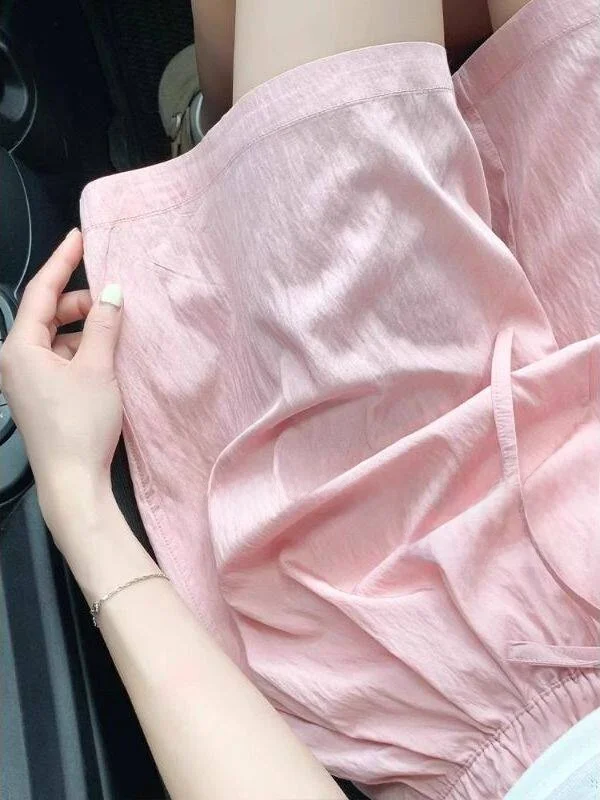 

plus Size Ice Silk Quick Dry Casual Shorts Women's Thin Sport Five-Point Pants Summer Comfortable Breathable High Waist Elastic