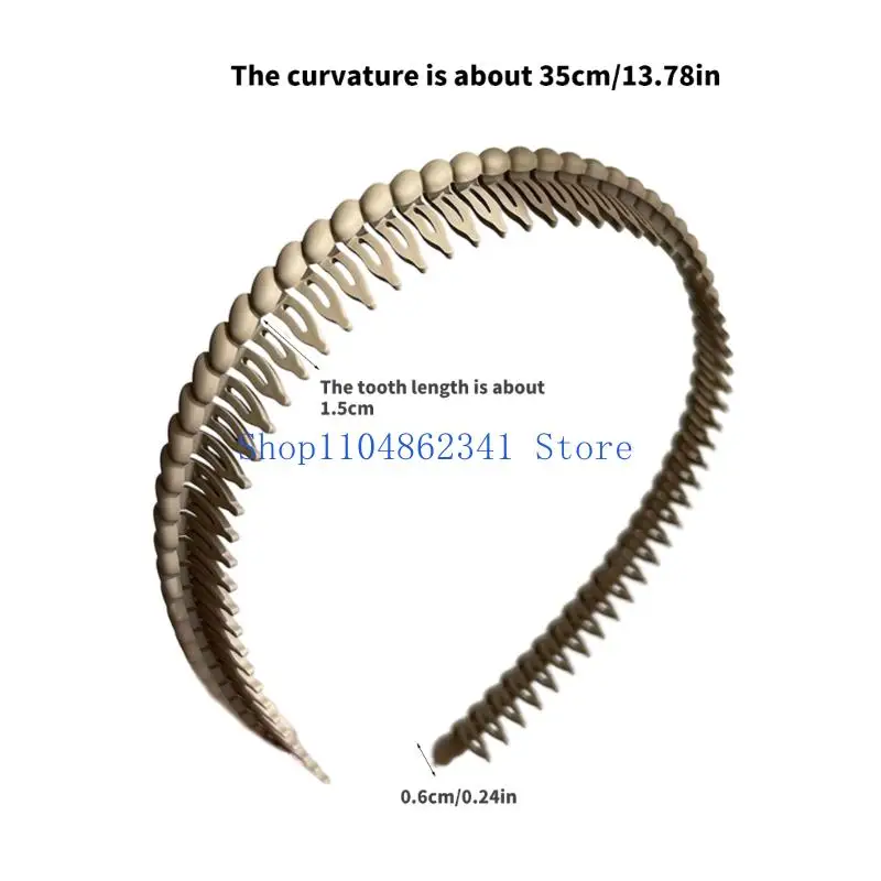 5ASD الأنيقة الأنيقة من البلاستيك المربى للنساء مشط للأسنان المضادة للانزلاق للارتداء اليومي