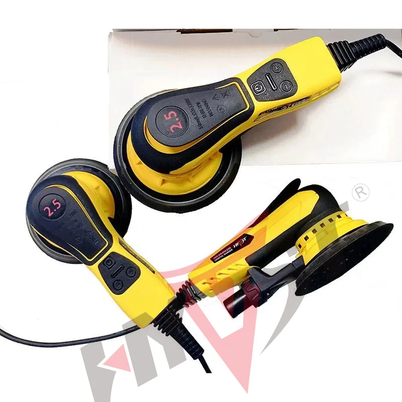 Lijadora Orbital eléctrica aleatoria sin escobillas para automóvil multifunción HYVST de 6 ", 5,0mm/2,5mm, máquina de lijado para coche de velocidad Variable