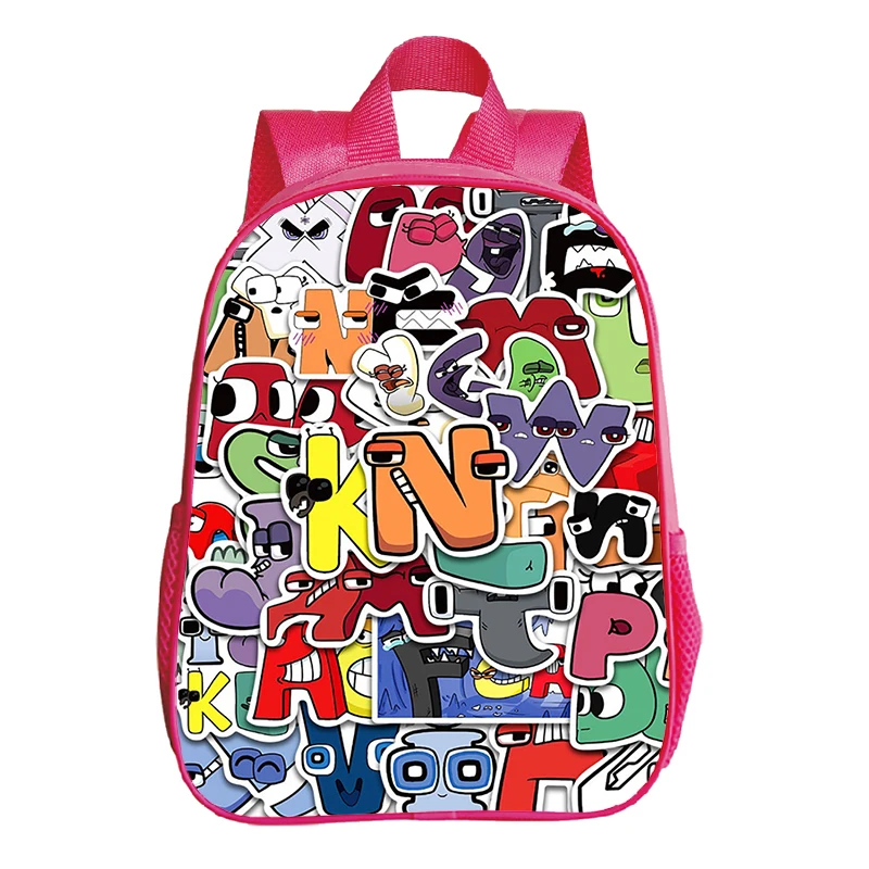 

Cartoon Alphabet Lore Backpack Kids Kindergarten Bag Hight Quality Backpacks Baby Girls Pink Bookbag Mochila Childcare Schoolbag