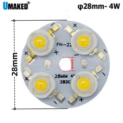 10pc 4W 28mm high power led bead, WW/NW/CW/R/G/B/Y LED chips beads, LED DIY lighting bead, led light source diy lamp source Chip