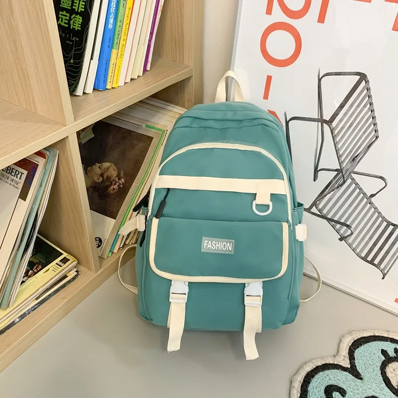 Mochila Simple de moda para mujer, bolso escolar de gran capacidad para estudiantes, bolsa de viaje