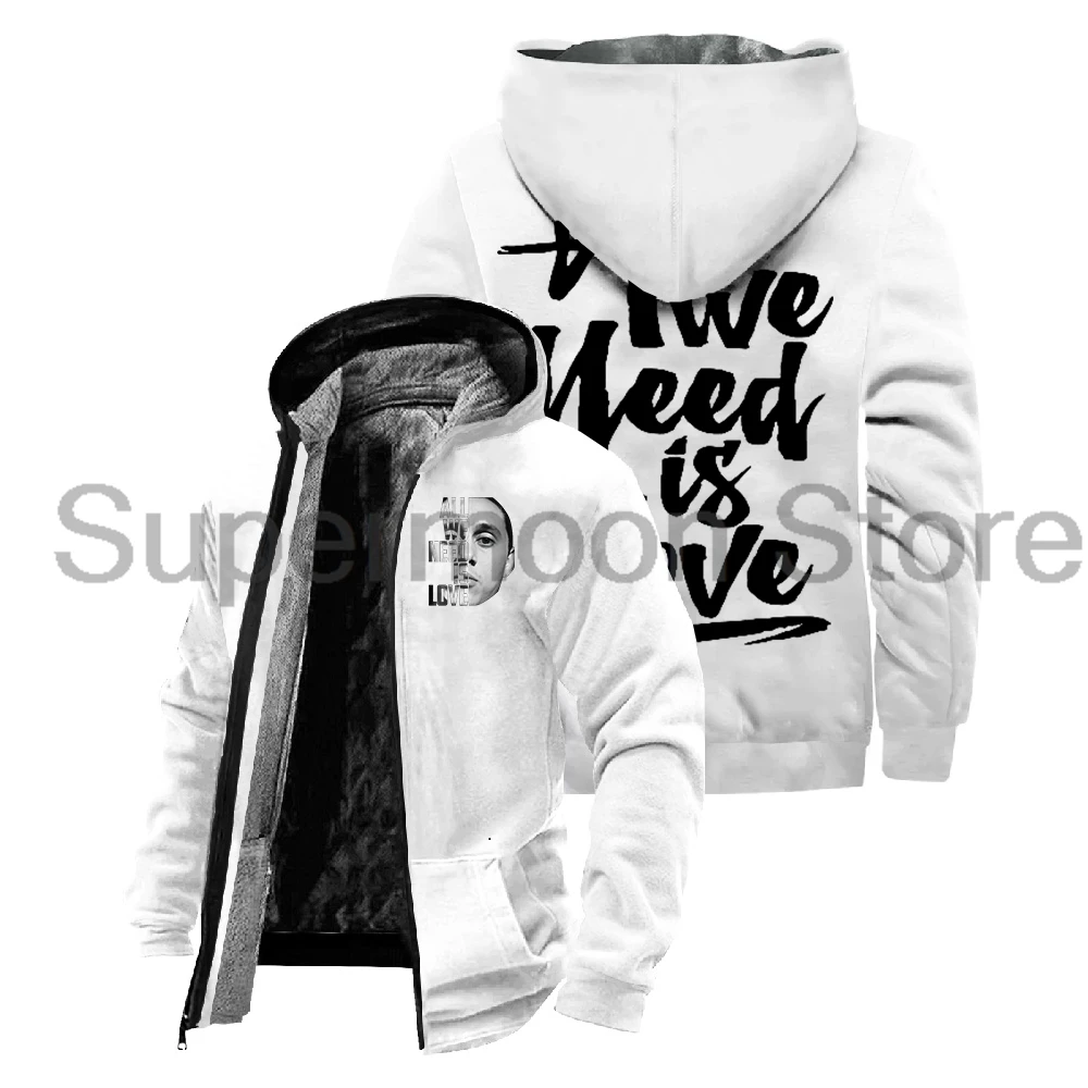 Rapper Canserbero All We Need is Love Felpa con cappuccio Manica lunga Streetwear Parka Donna Uomo Giacca invernale Cappotto Abiti Hip Hop