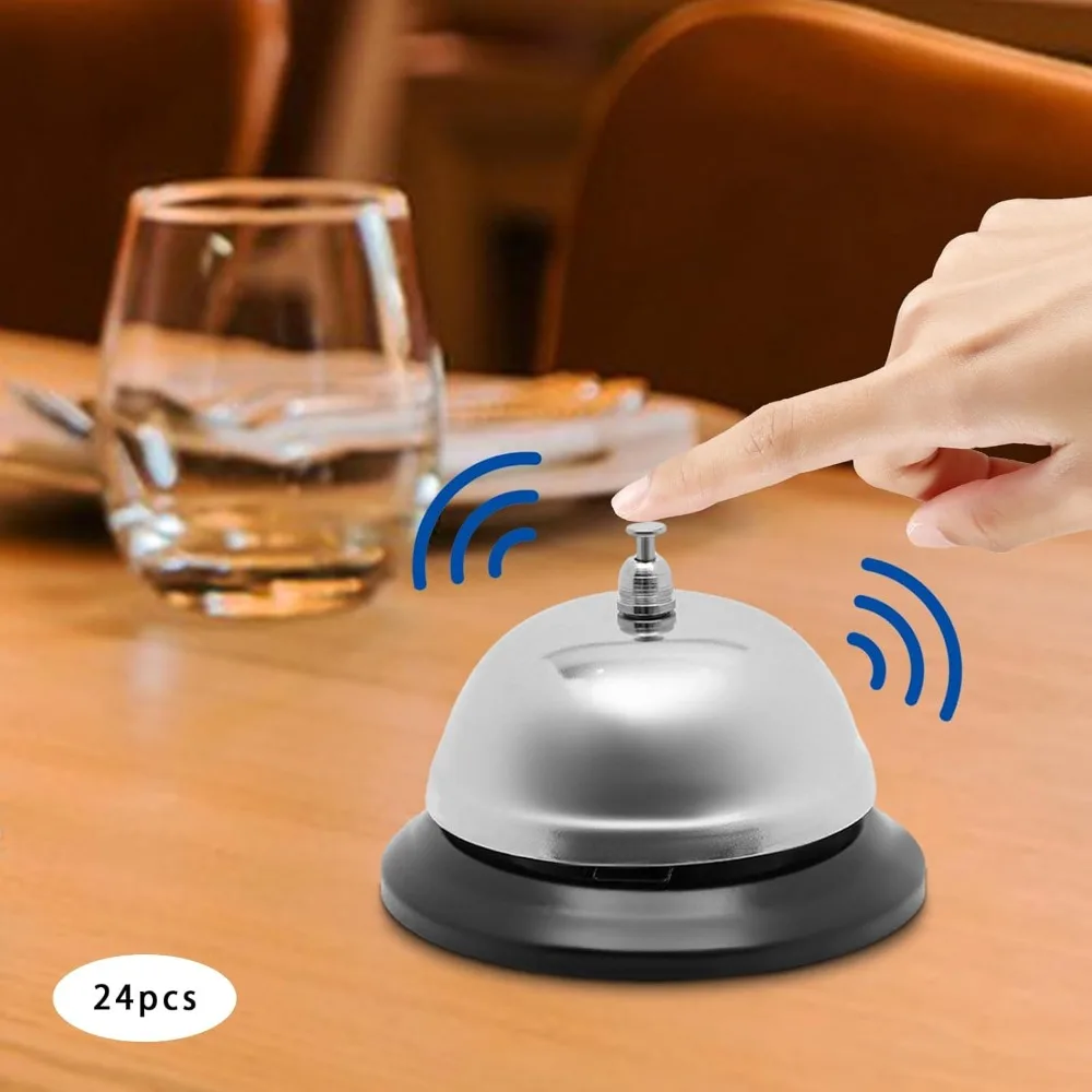 24PCS Service Call Bell Service Bell for Hotels/Restaurants Bell at Reception for Restaurants Hotels Meeting Rooms