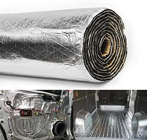 

36.16 Sqft Car Sound Deadener Mat – Noise & Heat Insulation Foam for Hood, Door, Roof, Trunk – 200mil Vibration Dampening Materi