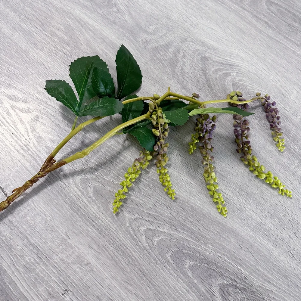 Lebensechte Beerenblume, künstliche Pokeberry-Blumen für Wohnzimmer, Hochzeitsdekoration, Party, Tischvase, Dekor im Freien, Garten, Blumen – Detail 7