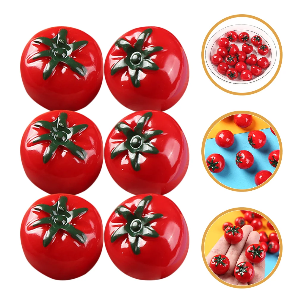 

20 Pcs Simulated Tomato Model Fruit Tomatoes Miniature Decorations Prop Imitation Miniatures Props House