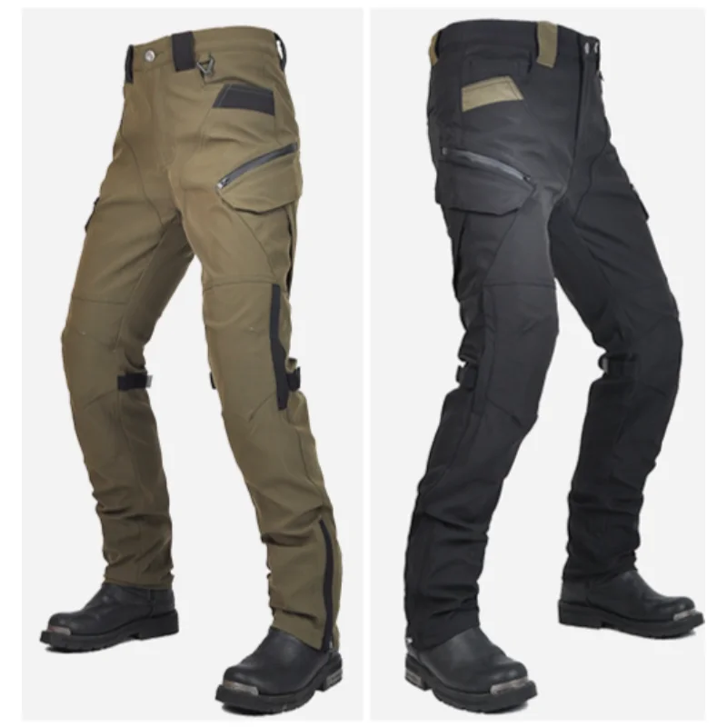 

Fashion High Waist Army Green Women Motorcycle Riding Jeans Windproof Waterproof Anti Fall Motorbike Pants With Silicone Gear